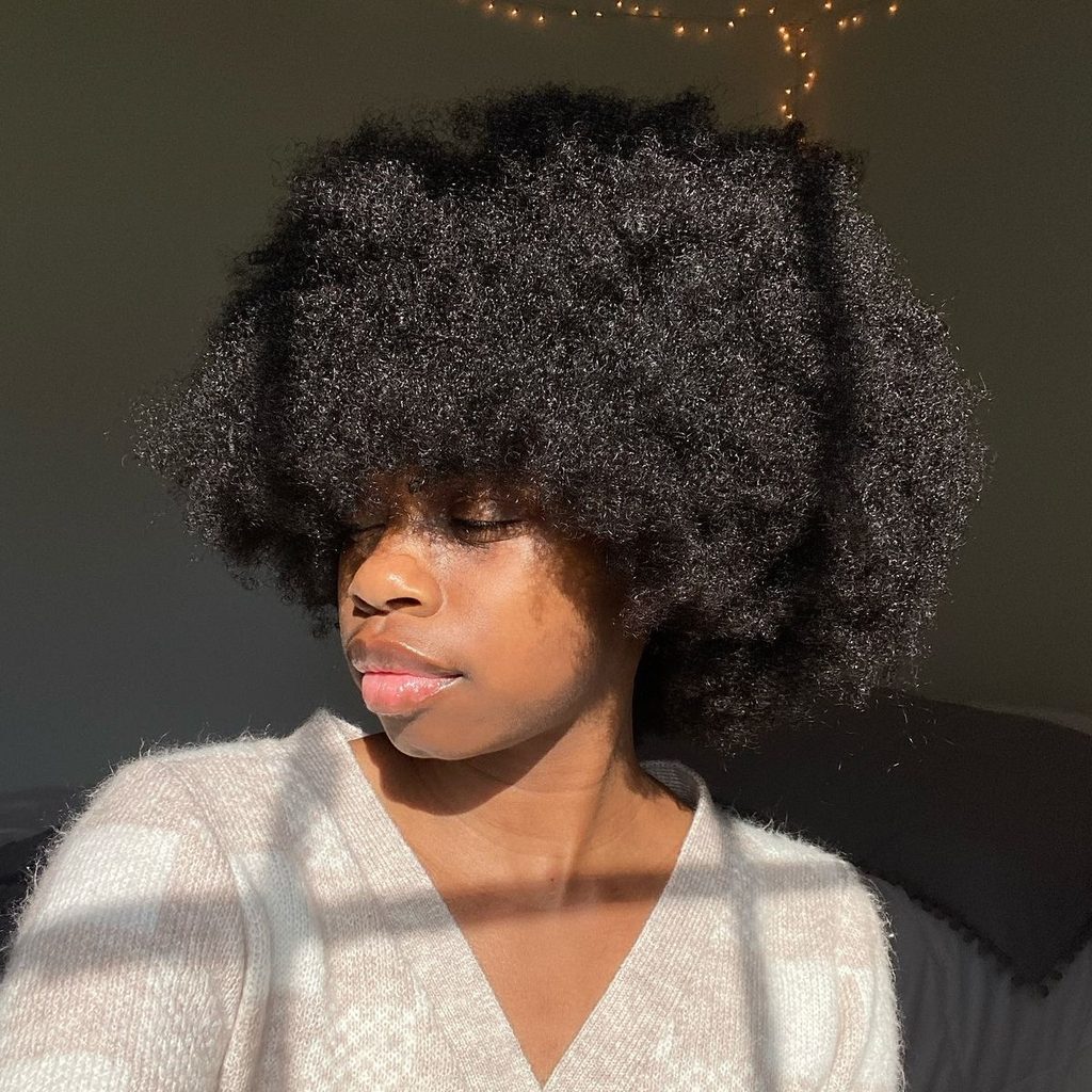 someone with full hair