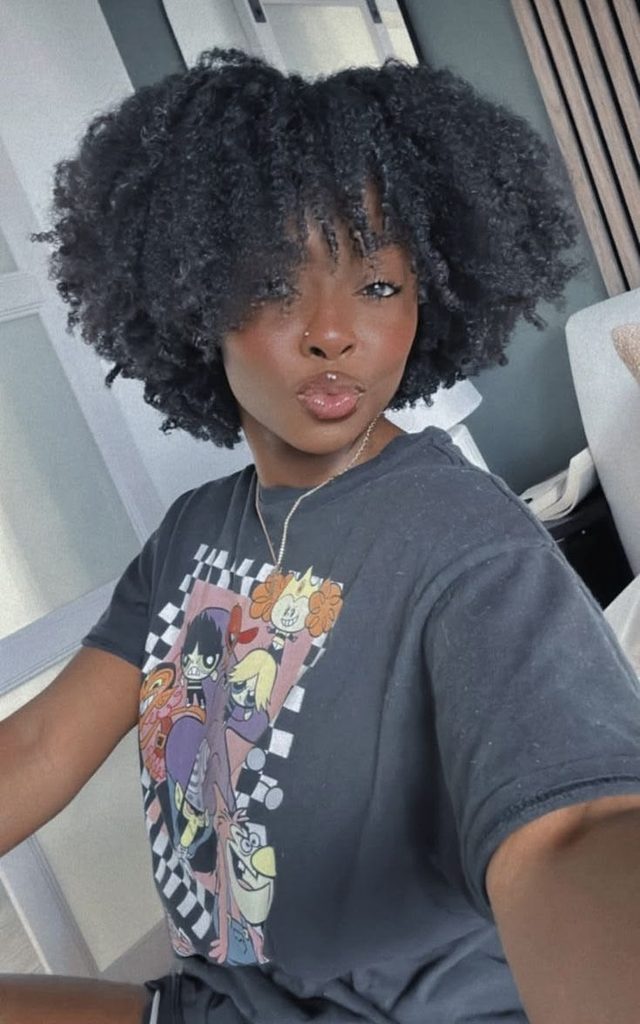 someone with hair 4c hair