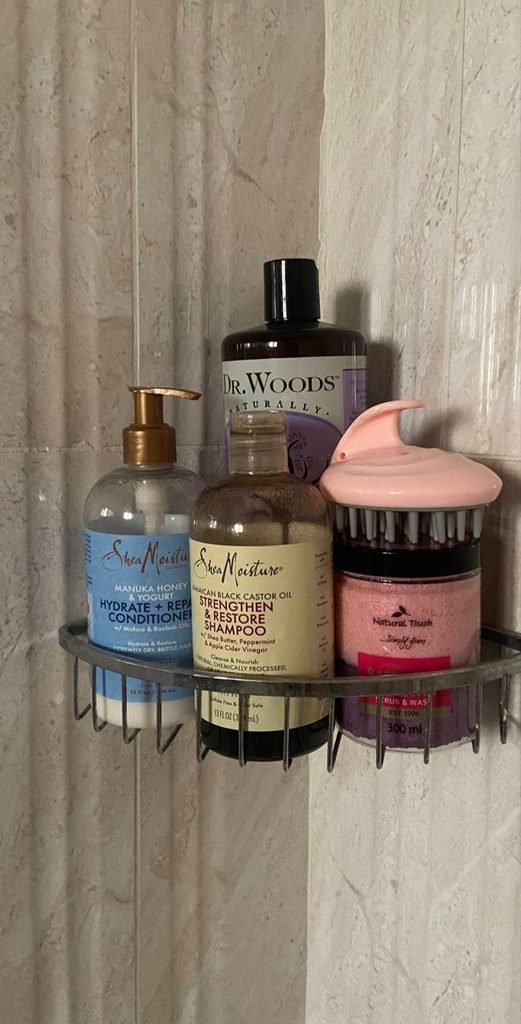 hair products as part of wash day setups for natural hair