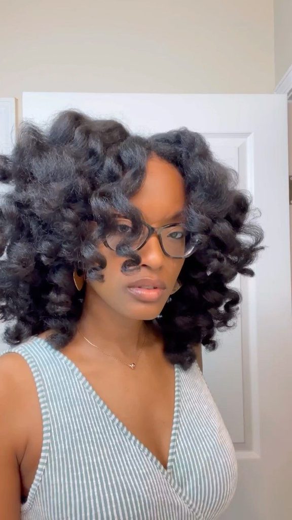 someone with heat styled hair