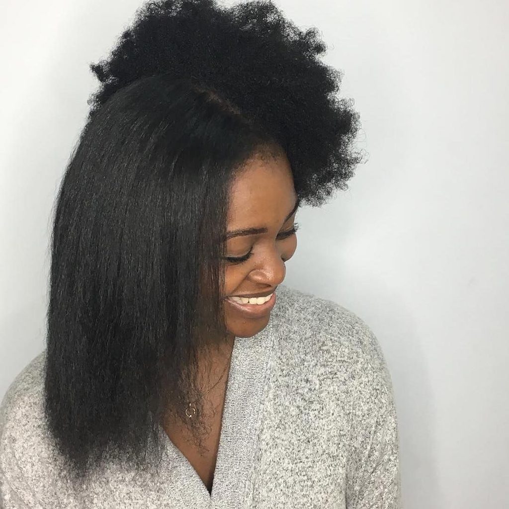 someone with ironed hair