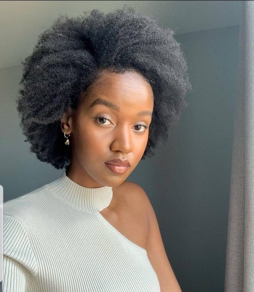 someone with short afro hair