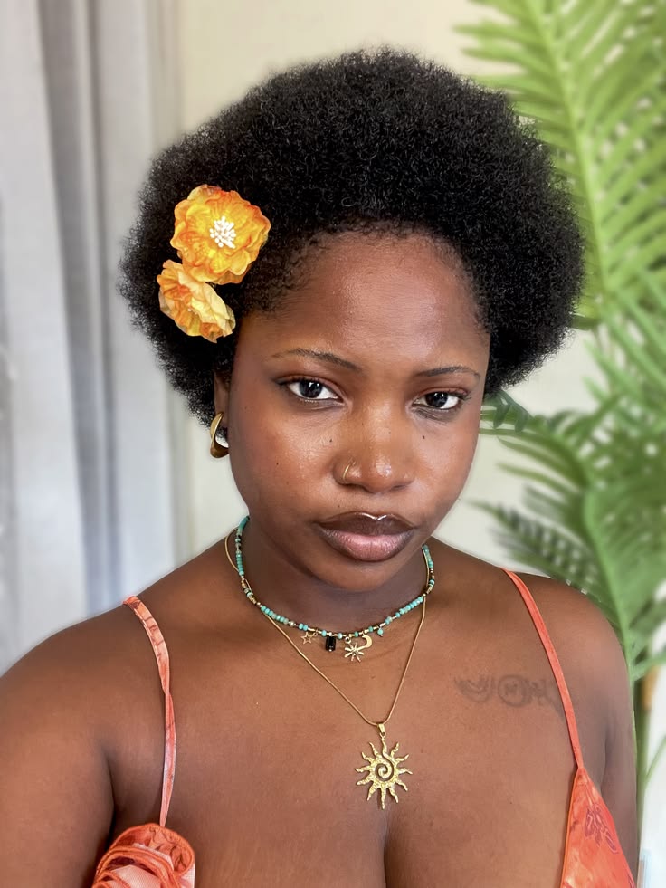 someone with short afro hair