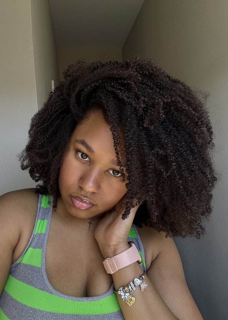 someone with her natural hair