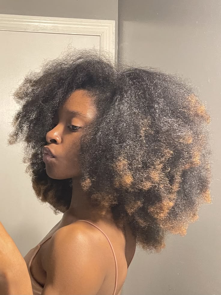 someone with afro hair