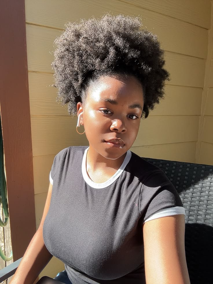 someone with full afro