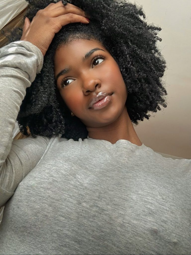 someone with her natural hair