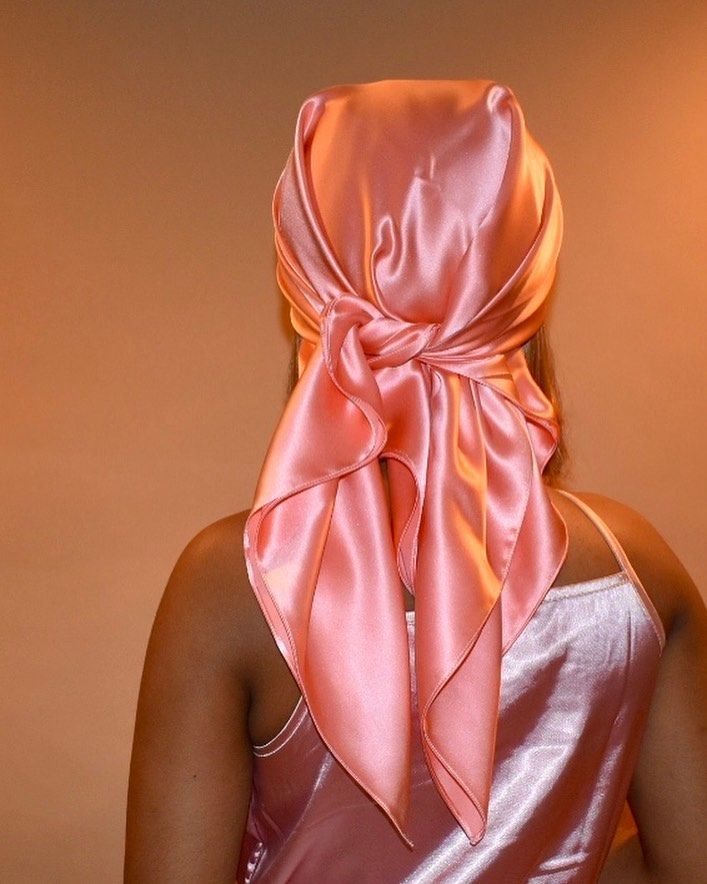 someone in silk scarf