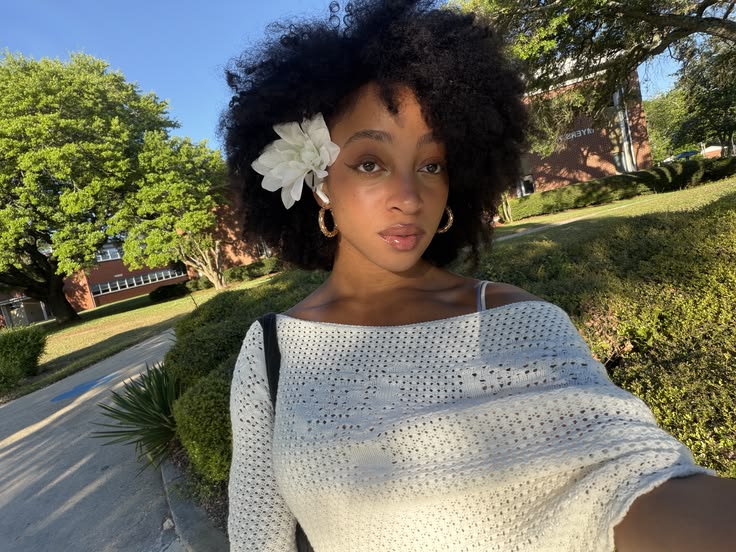 someone that styled her afro hair