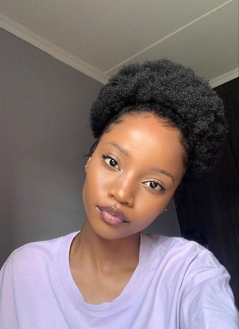 someone that styled her afro hair